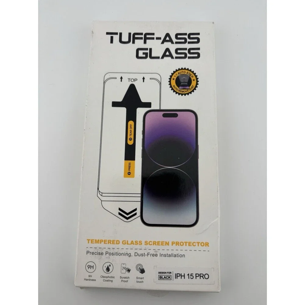 Screen Protector for iPhone 15 Pro - Auto Dust Remove Install Tray